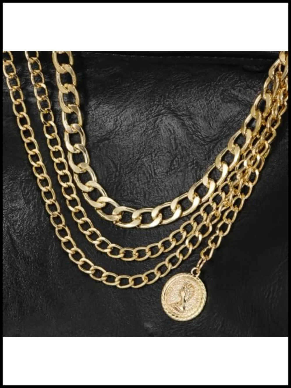 Multilayer Waist Chain Metal Belt for Dresses Jeans